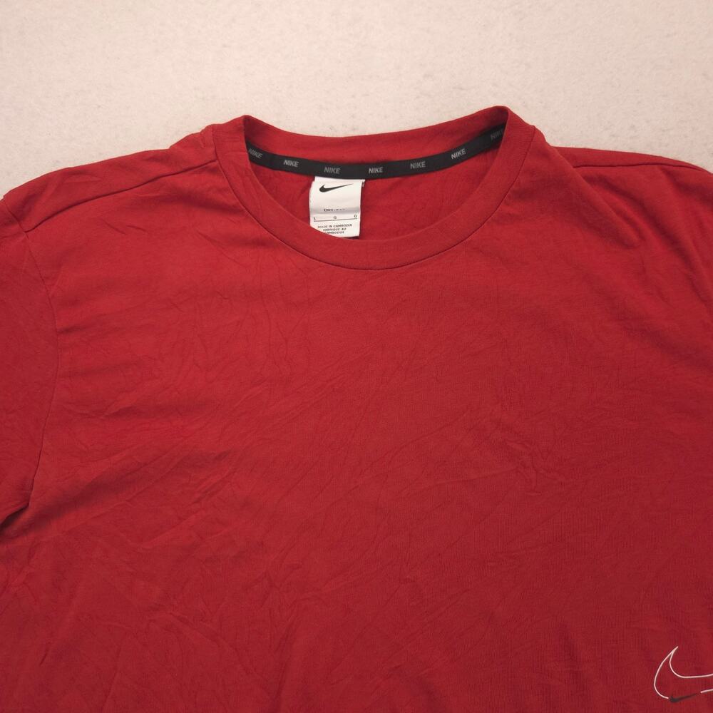 Nike Casual Crew Neck Graphic Short Sleeve T Shirt Mens Size Large L Orange